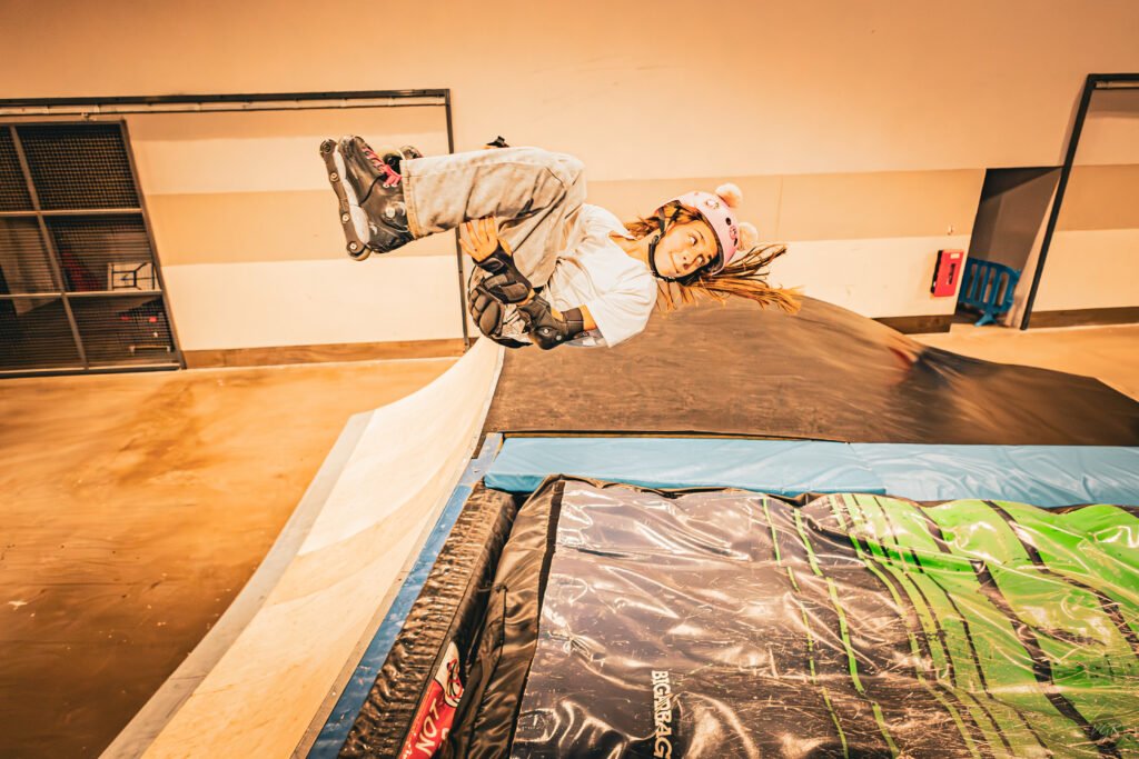 stage roller skatepark flatspin